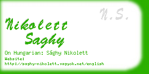 nikolett saghy business card